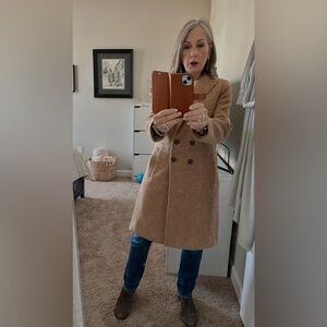 J.CREW Classic CAR COAT. Italian Boiled Wool.